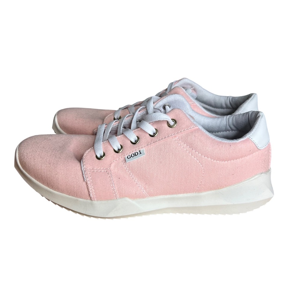 NWOT Godinger Pink and White Low-Top Sneakers